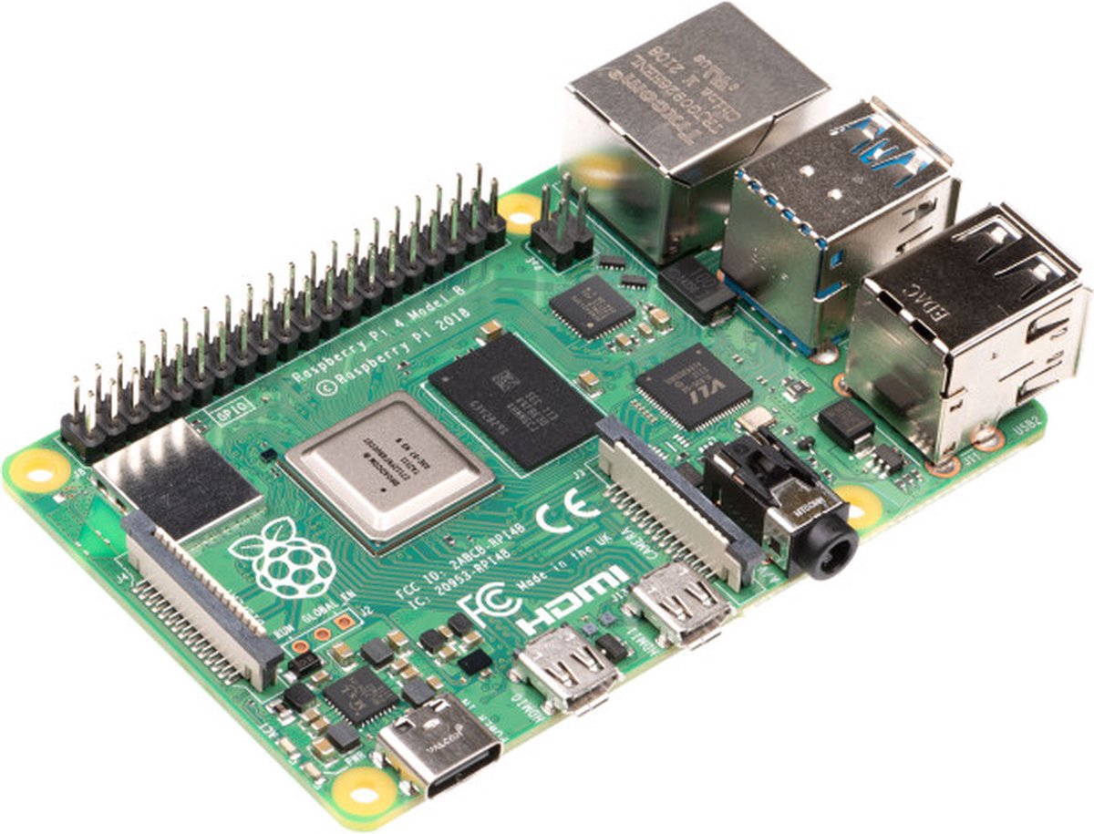 Raspberry Pi 4 Model B - 4GB RAM - 64-bit quad-core processor | bol