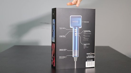 VistaSonic Super Hair Dryer ® - Sèche-cheveux avec diffuseur - Sèche-cheveux  boucles 