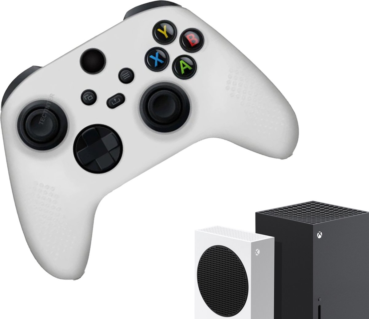 Gadgetpoint | Siliconen Game Controller(s) Hoesjes | Performance Antislip Skin Beschermhoes | Softcover Grip Case | Wit | Accessoires geschikt voor Xbox Series X & S