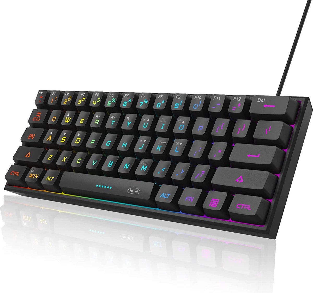 MageGee TS91 Zwart - Gaming Toetsenbord - 60% Keyboard - Ergonomisch - RGB toetsenbord