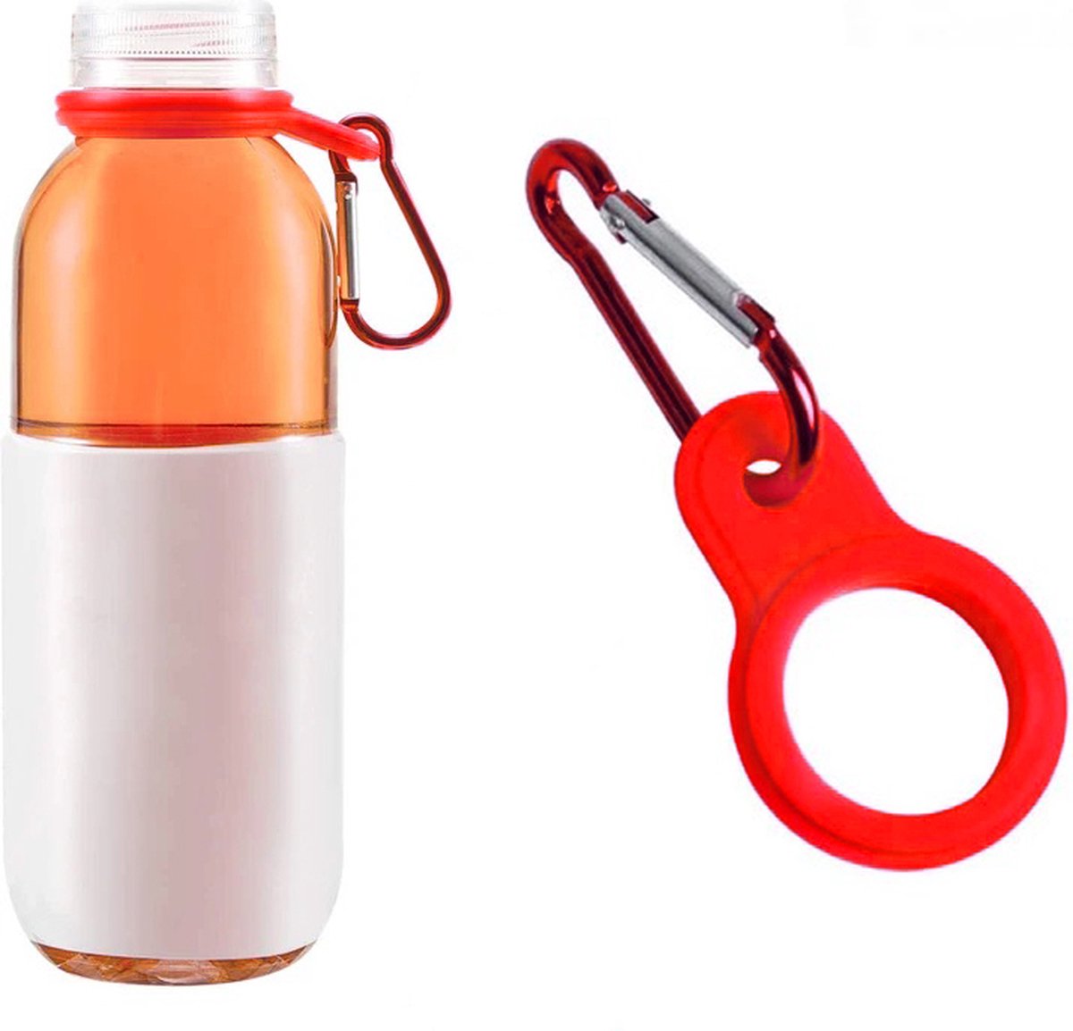 Siliconen Festival Fles Houder – Rood – Waterzak – Flessen Dop – Fleshouder – Broekhanger – Wandelen – Outdoor – Hiken – Camping – Feesten - Waaier