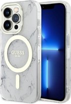 Guess GUHMP14XPCUMAH IPhone 14 Pro Max 6.7" White/White Hardcase Marble MagSafe