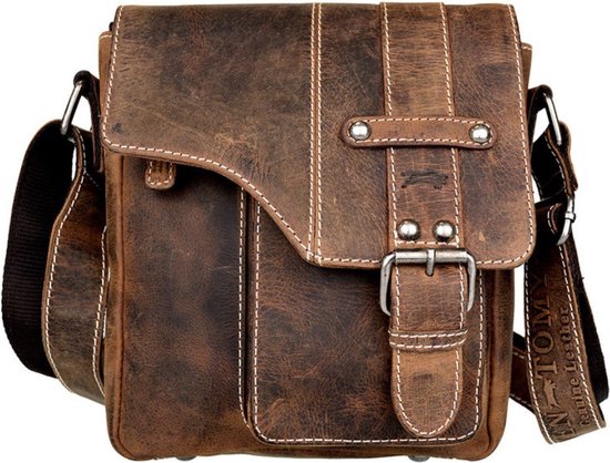 Heren Schoudertas Echt Leer - Buffelleer - Crossbodytas - Luxe Heren Tas -  Leren... | bol