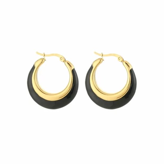 Boucles d'oreilles' oreilles Bijoutheek Émail Zwart