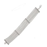 Behave Armband - minimalistische armband - zilver kleur - bolletjes schakel - 18 cm