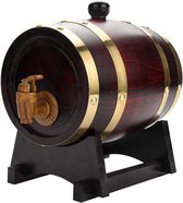 Eikenhouten vaten houten vat 1,5 l rode wijn eikenhouten vaten voor het bewaren van wijn, sterke drank en tapbier 20 x 20 x 28,5 cm (1,5 l)
