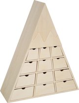 Calendrier de l'Avent en bois 34x12,5x40,5 cm - Artemio