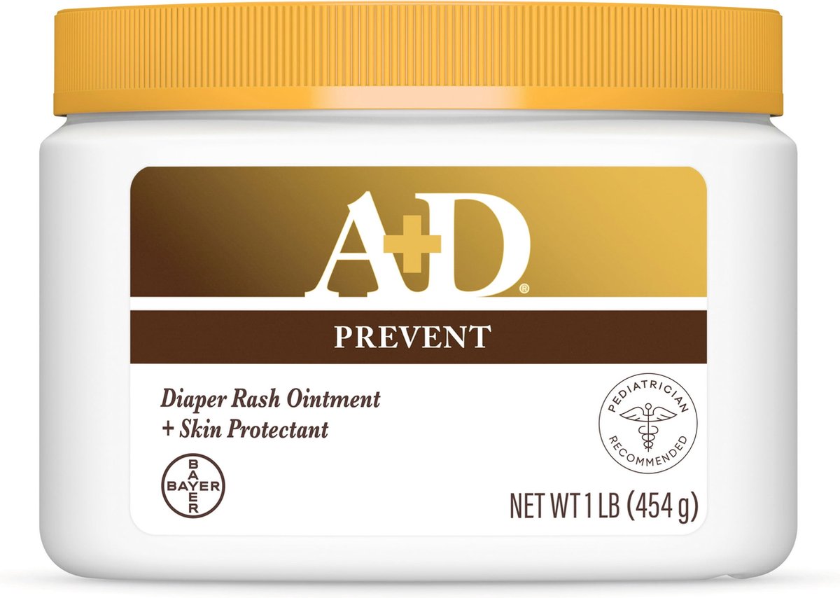 A+D - Original Diaper Rash Ointment - Skin Protectant - Vochtinbrengende Crème voor de babyhuid - 454g