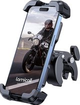 Mobielhouder voor fiets, motorfiets, telefoonhouder met quick-release stuurklem voor iPhone 14 Pro Max Plus, 13, 12, 11, Pro/Max/Mini, Xs XR X, SE, 12-17,3 cm (4,7-6,8 inch) smartphone