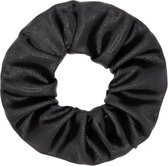Jumalu metallic scrunchie velvet haarwokkel haarelastiekjes - black - 1 stuk