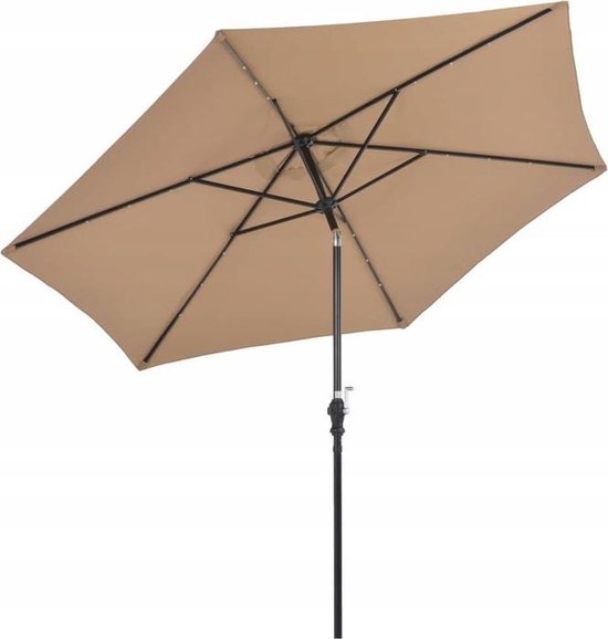 Ambiance - parasol 270cm met 24 solar - | bol.com