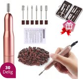BeautyFit® - Elektrische Nagelvijl PRO + nagelknipper setje - Nagelfrees complete set- Nagel Set - inclusief Schuurrolletjes - Nagelfrees Bitjes