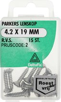 Deltafix parker lenskop ph r.v.s. a2 4.2 x 19 mm din 7981c 15 st.