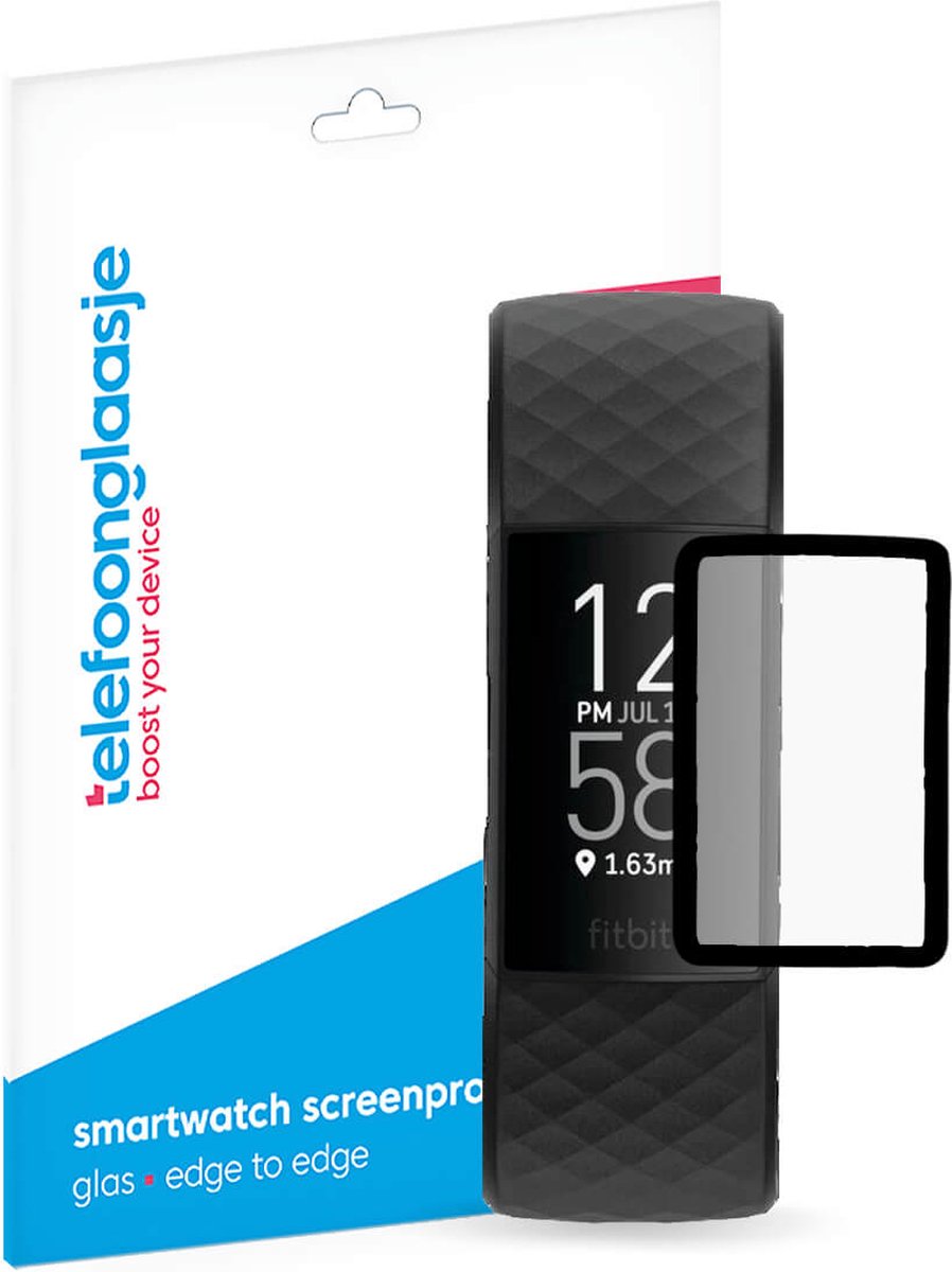 Telefoonglaasje Screenprotector Fitbit Charge 4 - PMMA - (Dun/Flexibel) Plexiglas Screenprotectors Geschikt voor Fitbit Charge 4 - Beschermglas - Smartwatch