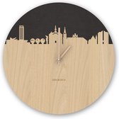 Den Bosch Skyline Klok - Houten wandklok - Cadeau Den Bosch