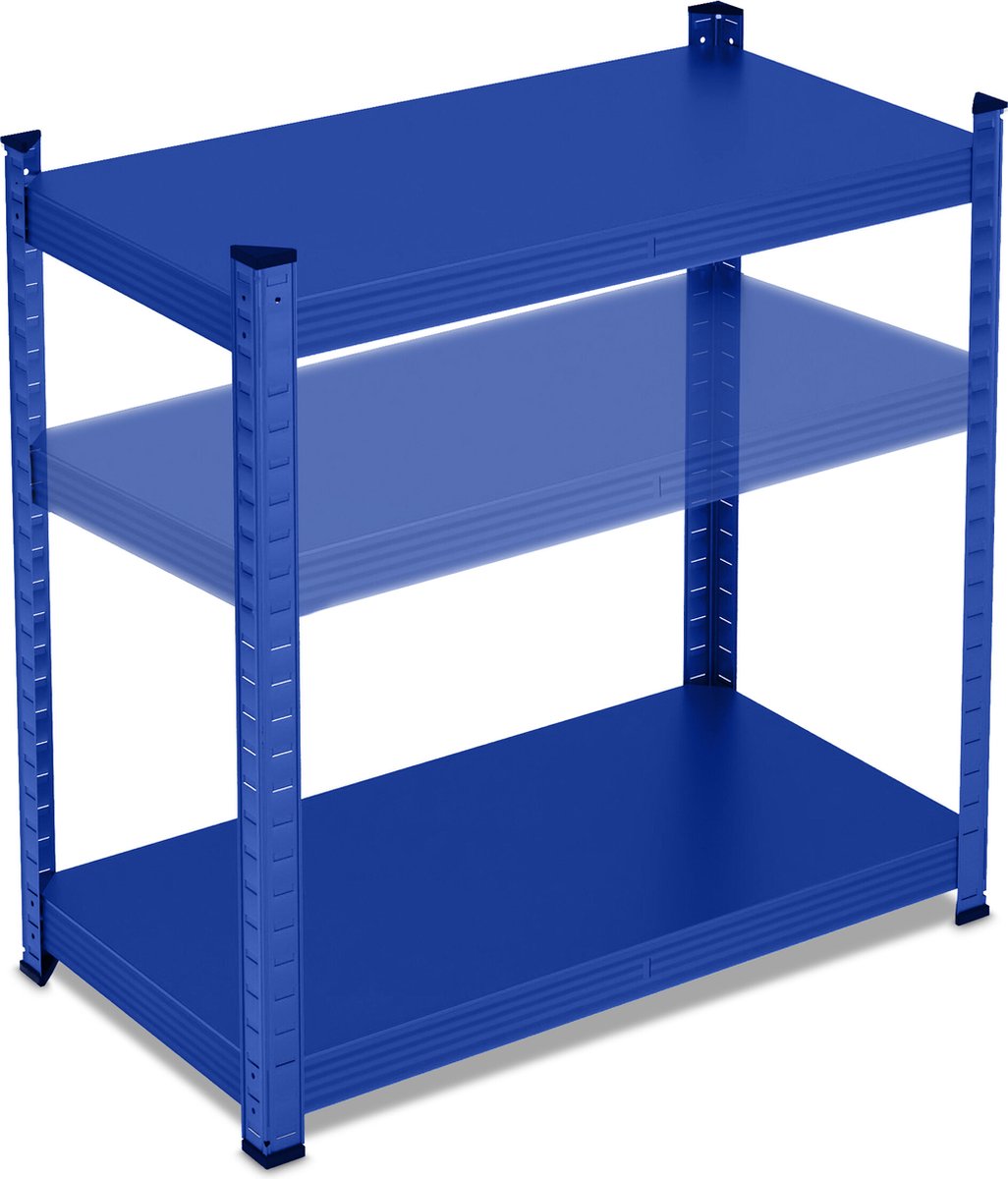 Relaxdays Stellingkast, HBD 180 X 60 30 Cm, Tot 500 Kg, 5 Planken Kelder Garage Opbergrek Met Steeksysteem Zwart 663024479