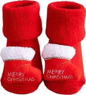 Kiddos Baby Antislip Kerstsokjes - Kerst Babyslofjes - Merry Christmas - 12-18 maanden