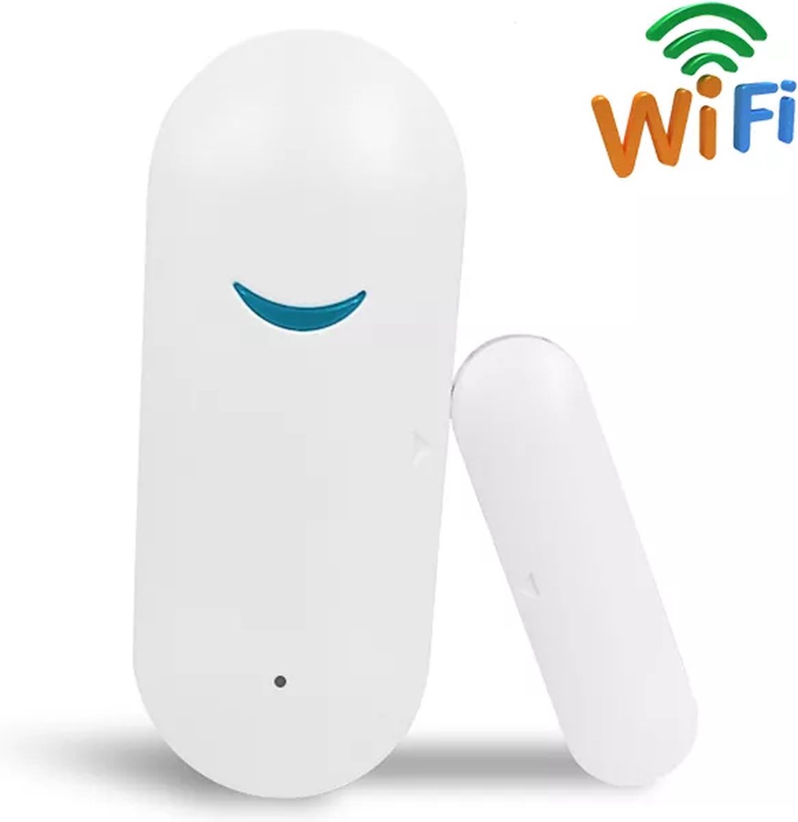 Smart contact sensor (wifi) Deursensor met App - Deuralarm - Google assistant + Amazon Alexa - Magneetcontact - Entreemelder - Raamsensor - iPhone & Android. DeurAlarm - Deur Sensor - Raam en Deur Alarm - Huis beveiliging - Magnetisch alarm