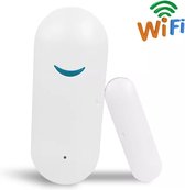 Smart contact sensor (wifi) Deursensor met App - Deuralarm - Google assistant + Amazon Alexa - Magneetcontact - Entreemelder - Raamsensor - iPhone & Android