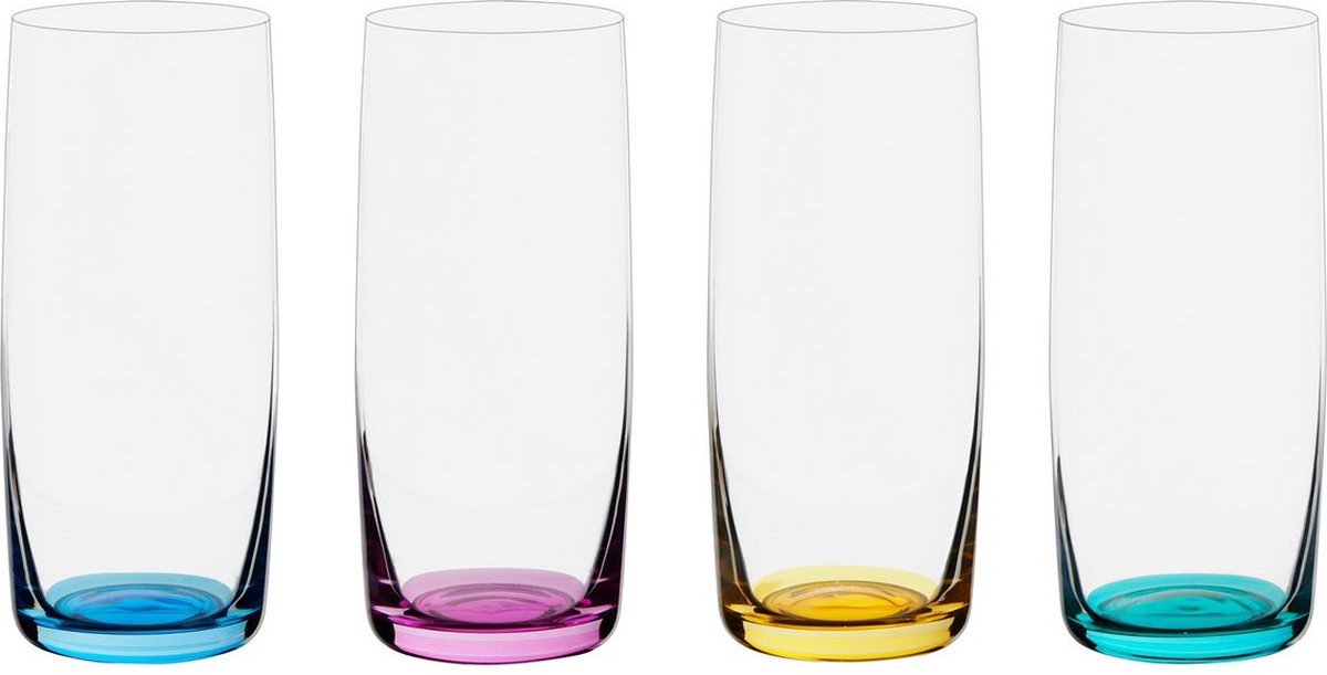 Anton Studio Designs London set van 4 tumbler glazen met gekleurde onderkant