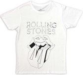 The Rolling Stones - Hackney Diamonds Diamond Tongue Outline Heren T-shirt - S - Wit