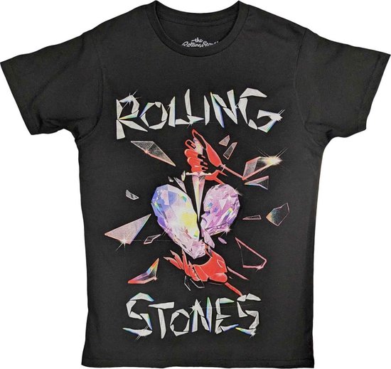 The Rolling Stones - Hackney Diamonds Heart Heren Tshirt - Zwart