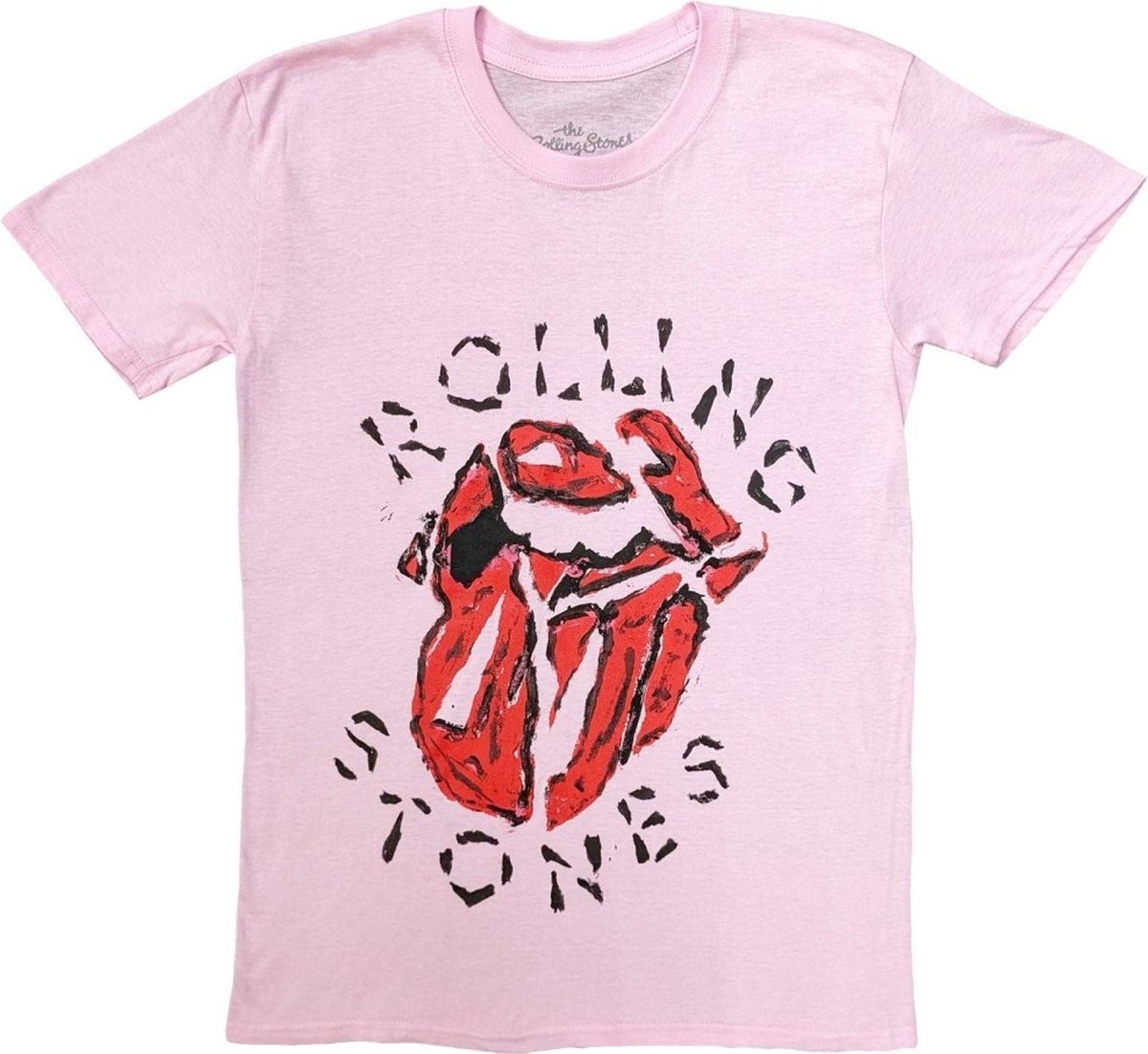 The Rolling Stones - Hackney Diamonds Painted Tongue Heren T-shirt - XL - Roze