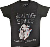 The Rolling Stones - Hackney Diamonds Faded Logo Heren T-shirt - XL - Zwart