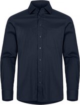 Clique Regular Fit Stretch Overhemd met borstzak maat L kleur Navy Blue