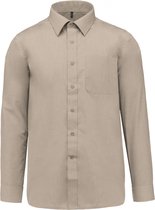 Chemise Homme Luxe 'Jofrey' manches longues Kariban Beige taille 4XL