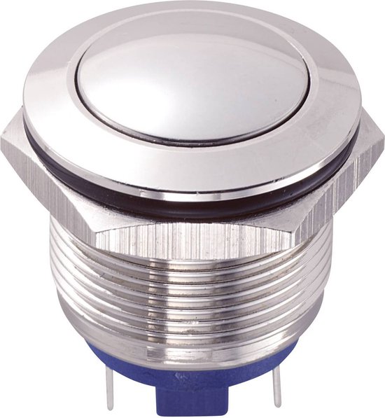 TRU COMPONENTS Pulsante Antivandalo GQ19F-10/J/N - 48V/DC 2A 1 X Off/(On) Con Richiamo, Singolo Pezzo