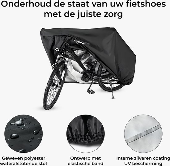 Fietshoes voor 1 fiets waterdicht - Inclusief gat voor slot - Beschermhoes - Cover - 190x65x98 cm van FIETSHOES — afbeelding 5