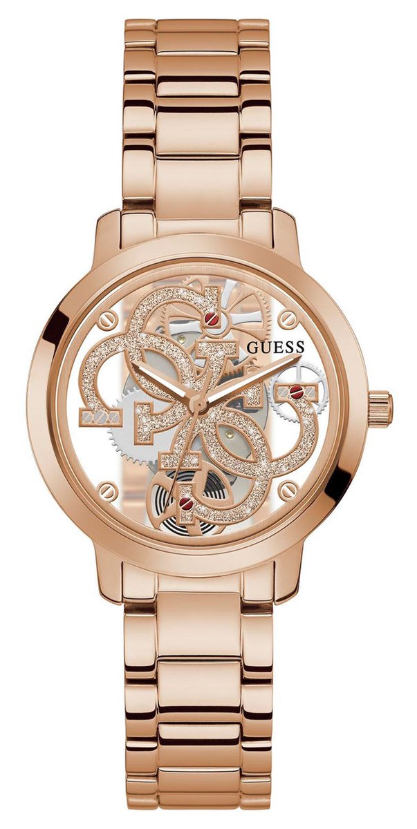 Guess Quattro Clear GW0300L3 Horloge - Staal - Rosékleurig - Ø 36 mm