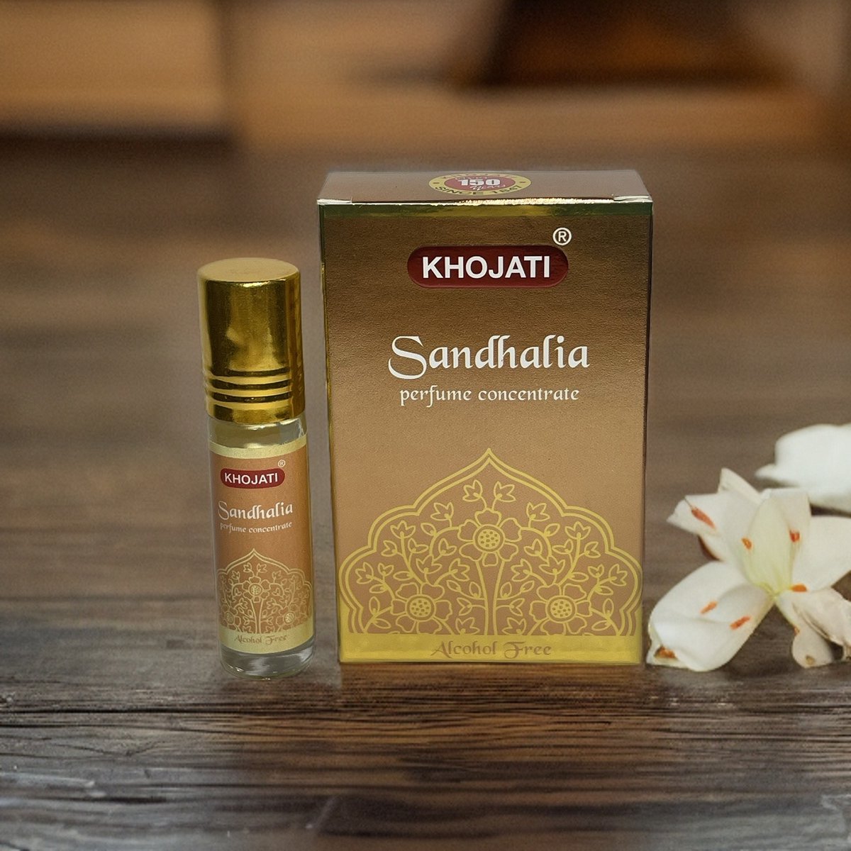 K-Veda - Sandhalia Perfume Concentrate - 6ml - Alcohol-Free - Pure Sandalwood Fragrance - Soft, Warm, - Charismatic Experience - Tranquility and Charm with this Exquisite Perfume