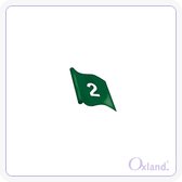 vlaggen genummerd van 1 tot 9 - Groen - Set van 9 stuks