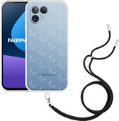 Cazy Hoesje met koord Zwart geschikt voor Fairphone 5 Maanpatroon II