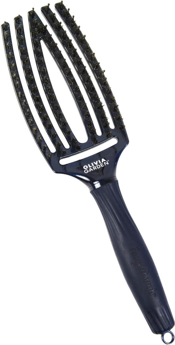 Olivia Garden Borstel Fingerbrush Medium ID1825 Sapphire 1Stuks