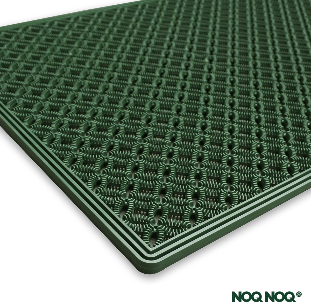 NOQNOQ - deurmat - buitenmat | Antislip | Groen | 39x69 cm | 100% recycleerbaar - 30% gerecycleerd materiaal