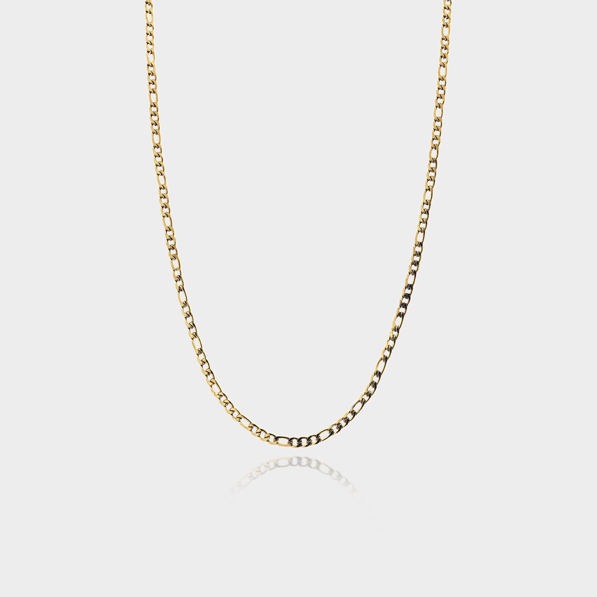 Figaro Ketting 3 mm - Gouden Schakelketting - 60 cm lang - Ketting Heren - Olympus Jewelry