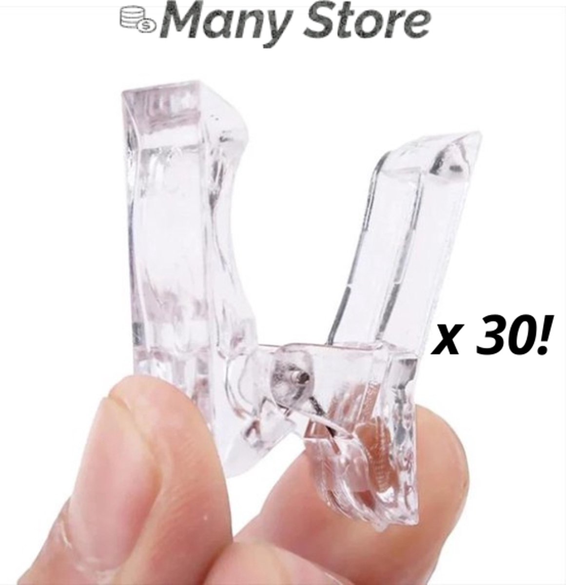 Polygel klem 30x - Dual Form Klem - Nagelklem - 30 STUKS - Nagel Clip Voor Siliconen Nagel Tips