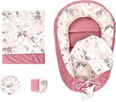 Baby Cocoon Bumper Reiswieg 100% katoen Anti-allergisch - babynestje \ Warm nest baby Set van 5 met cocon 90x50 cm
