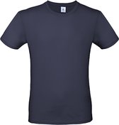 2-Pack herenshirt '150' met ronde hals B&C Collectie Donkerblauw maat S