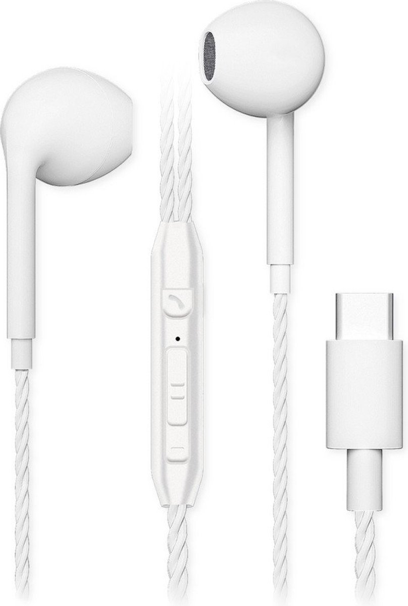 Fontastic 262364 In-ear Oordopjes - USB-C - Smart IC - Met microfoon - Wit