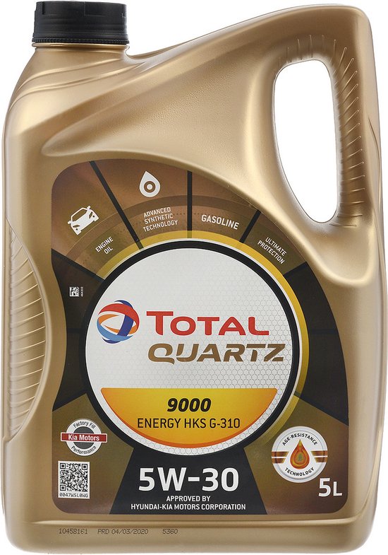 Total quartz 9000 energy hks G 310 5w 30 5 liter bol