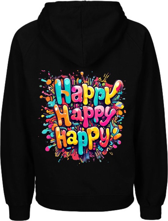 Trui met capuchon-Verjaardags outfit-Hoodie happy happy birthday-Kind-Maat 98/104