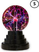 Boule plasma - Lampe disco - Lampe plasma - Sensible au toucher - Sensible au son - Sans fil - Zwart - 14cm - Klein