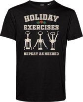 T-shirt Holiday Exersize | Foute Kersttrui Dames Heren | Kerstcadeau | Kerstpakket | Zwart | maat XL
