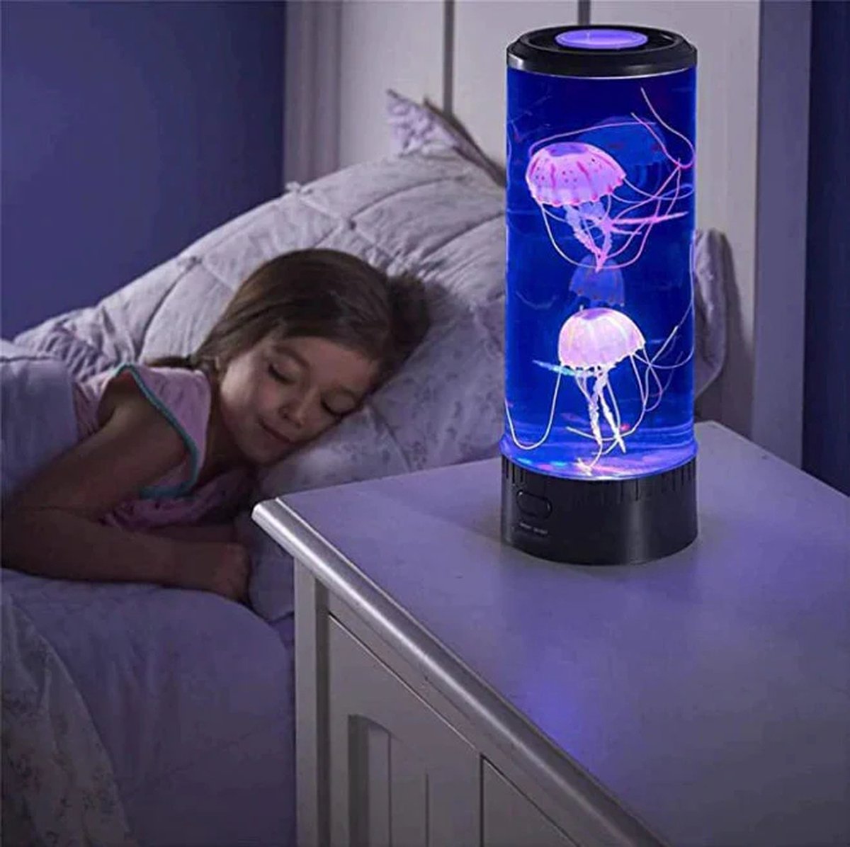 Led Kwallenlicht – Oceaan Kwallenlamp, Sfeervolle Kamerdecoratie, Draagbaar, ABS, Zaklampfunctie, Voor Binnen En Feestjes