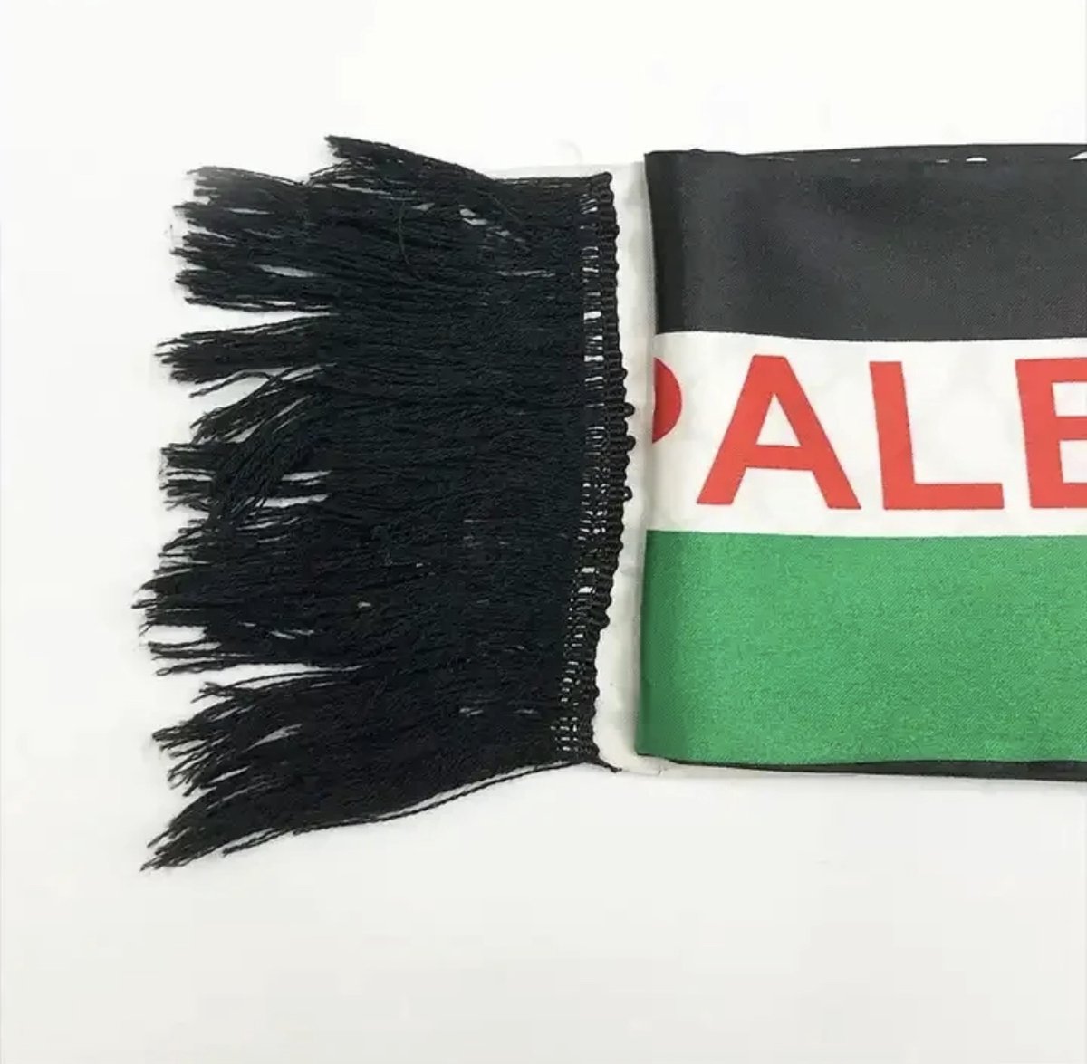 Écharpe drapeau de la Palestine, motif résille, 130x14cm