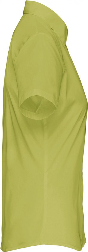 Blouse Femme L Kariban Manche courte Burnt Lime 65% Polyester, 35% Katoen
